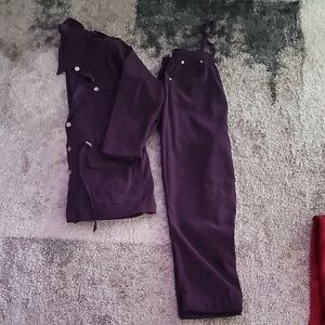 Denim&Co Purple Pantsuit with Sturdy Fabric